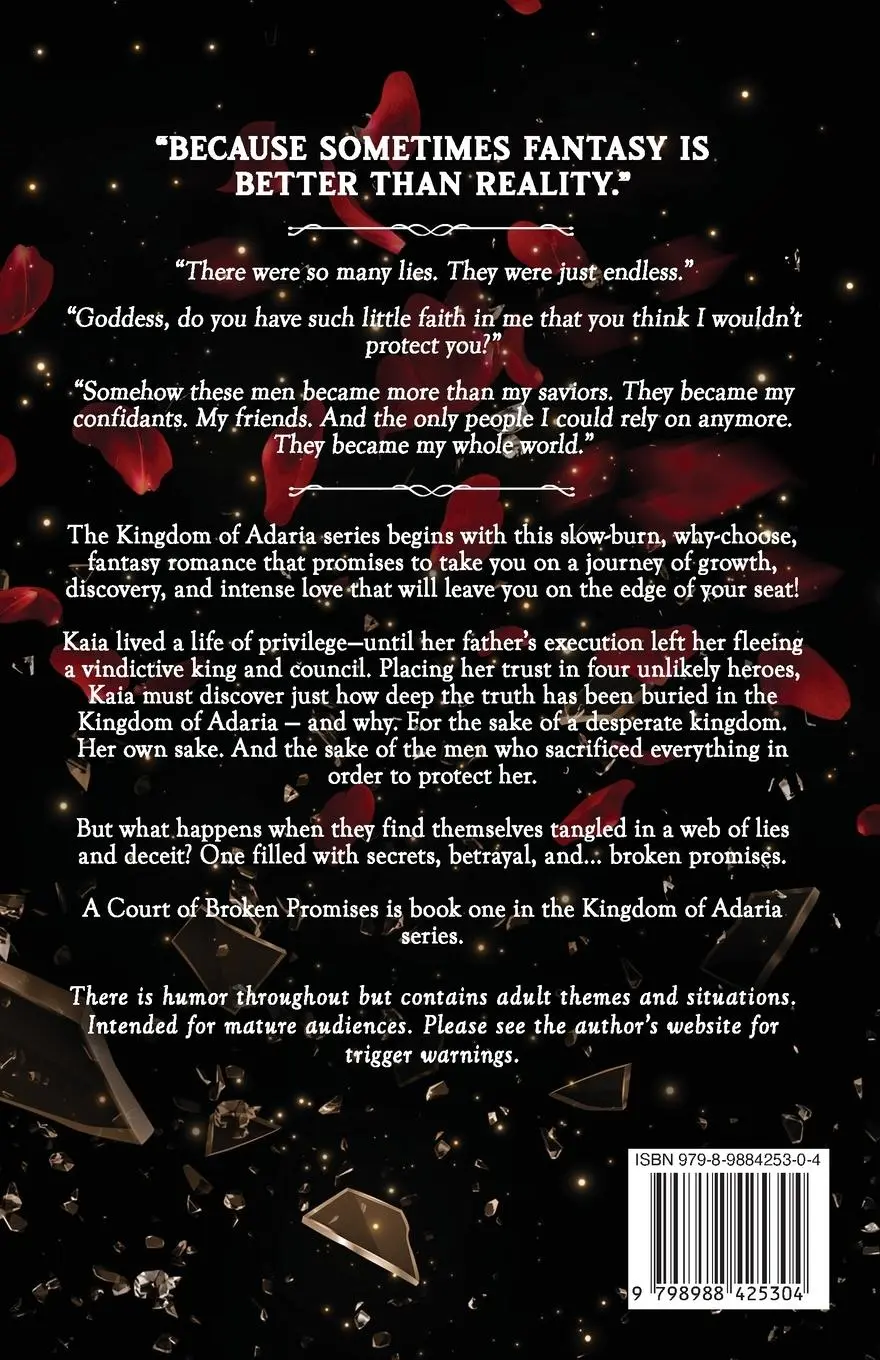Rückseite: 9798988425304 | A Court of Broken Promises | A Reverse Harem Fantasy Romance | Buch