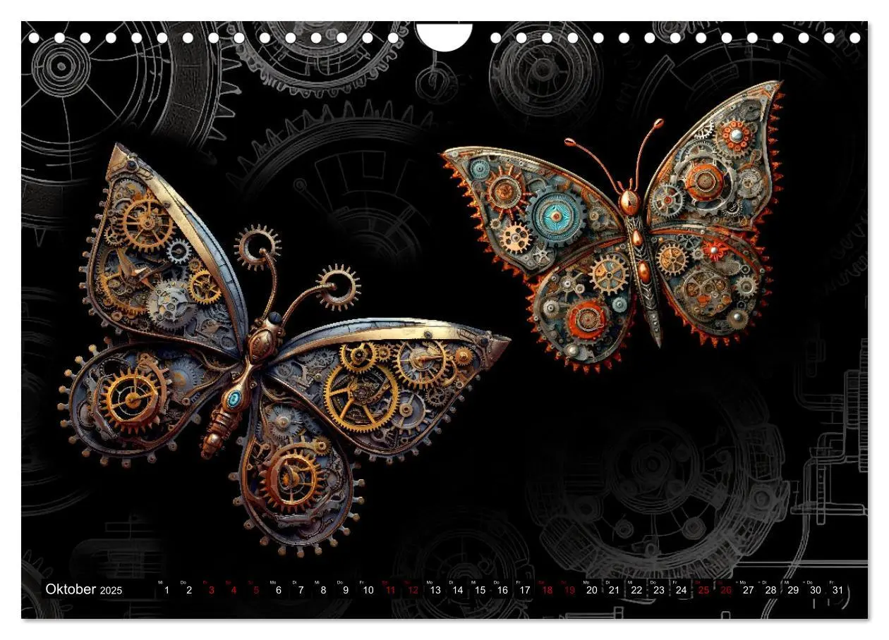 Bild: 9783383865404 | Mechanische Steampunk Tierwelt (Wandkalender 2025 DIN A4 quer),...