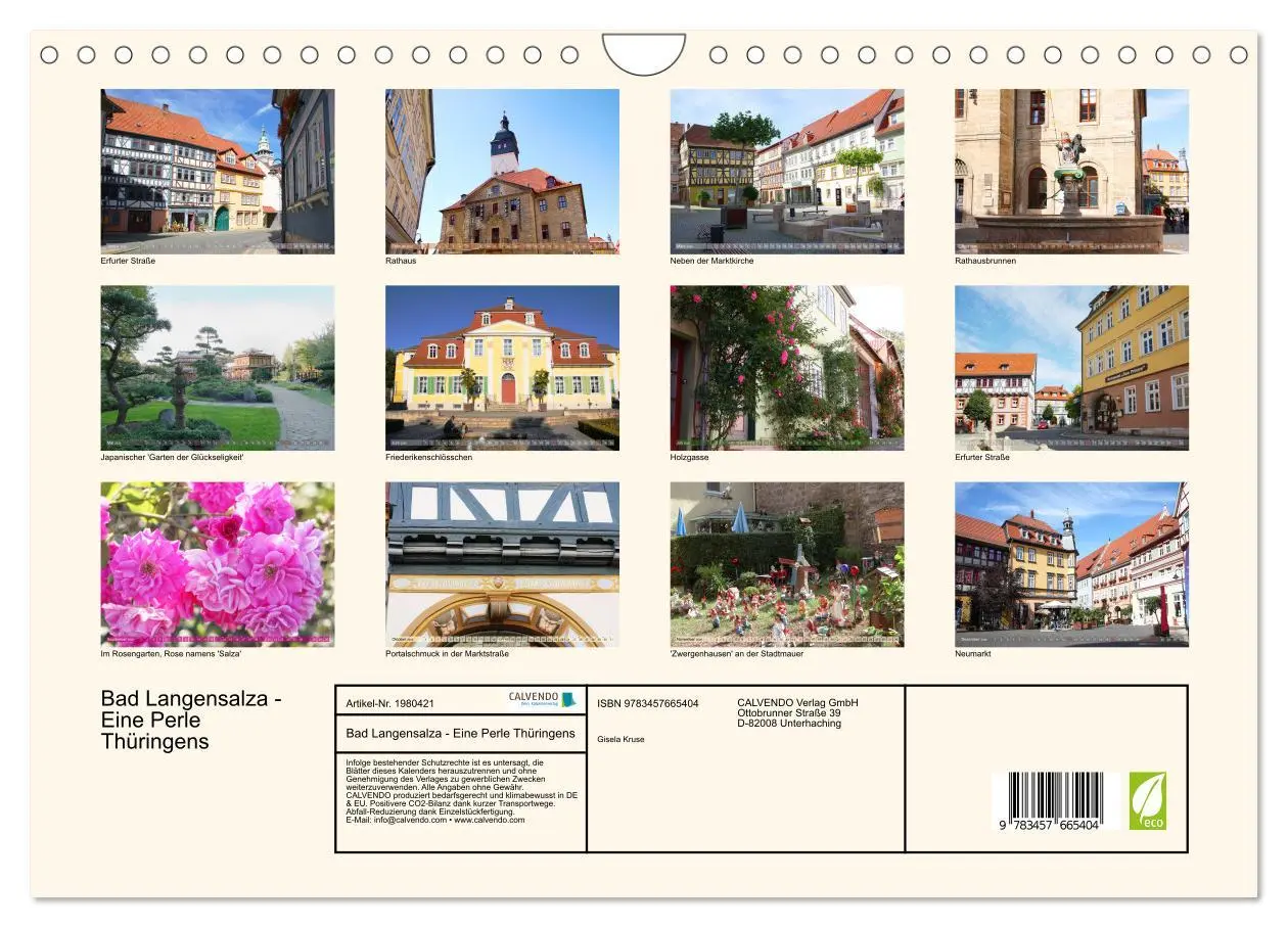 Bild: 9783457665404 | Bad Langensalza - Eine Perle Thüringens (Wandkalender 2026 DIN A4...