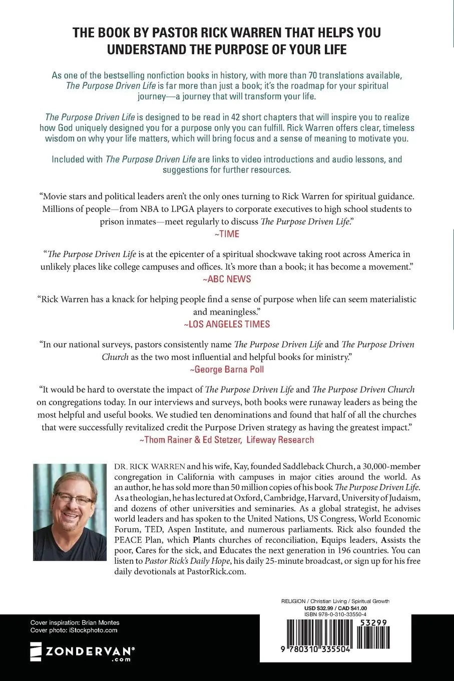 Rückseite: 9780310335504 | The Purpose Driven Life Large Print | What on Earth Am I Here For?