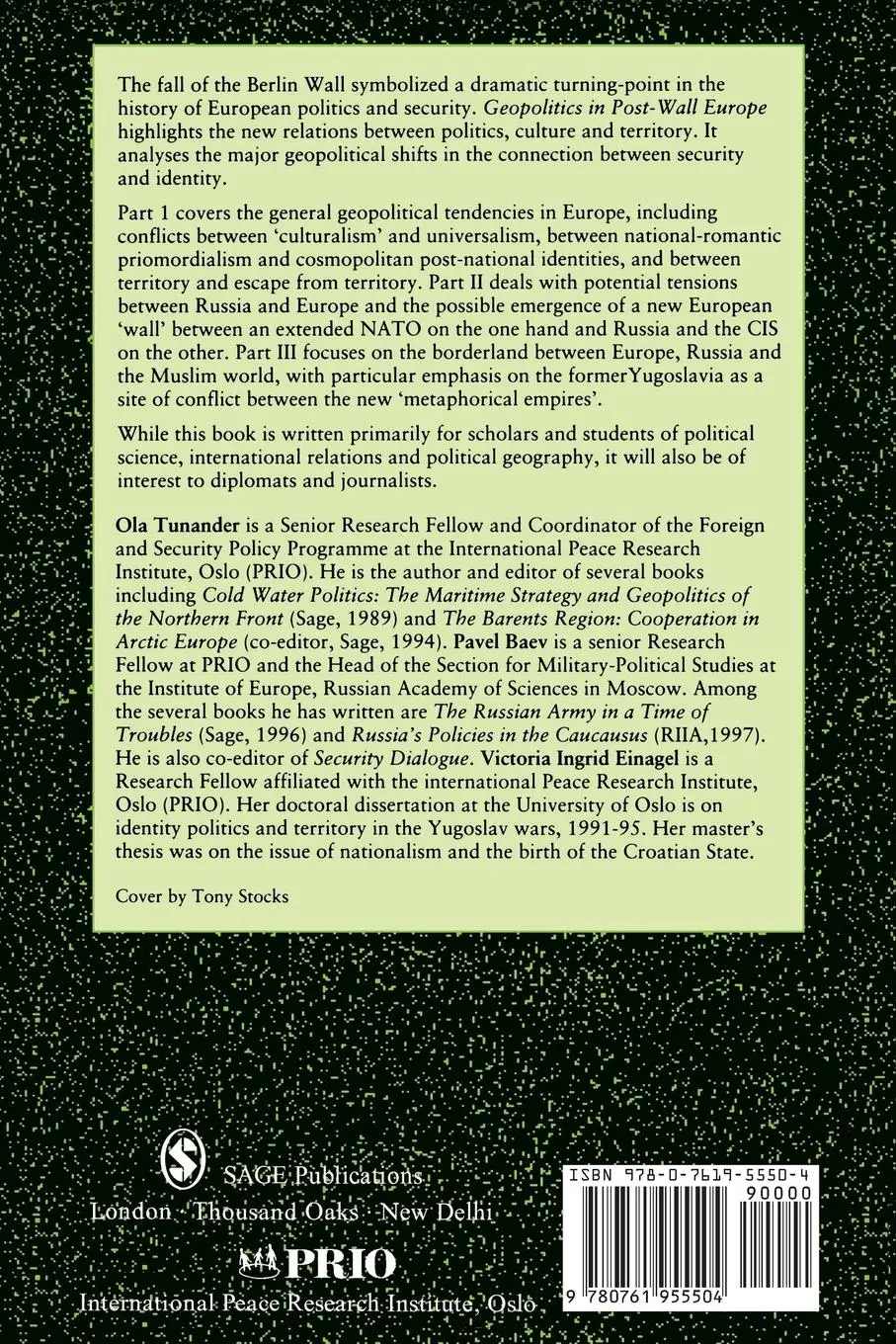Rückseite: 9780761955504 | Geopolitics in Post-Wall Europe | Security, Territory and Identity