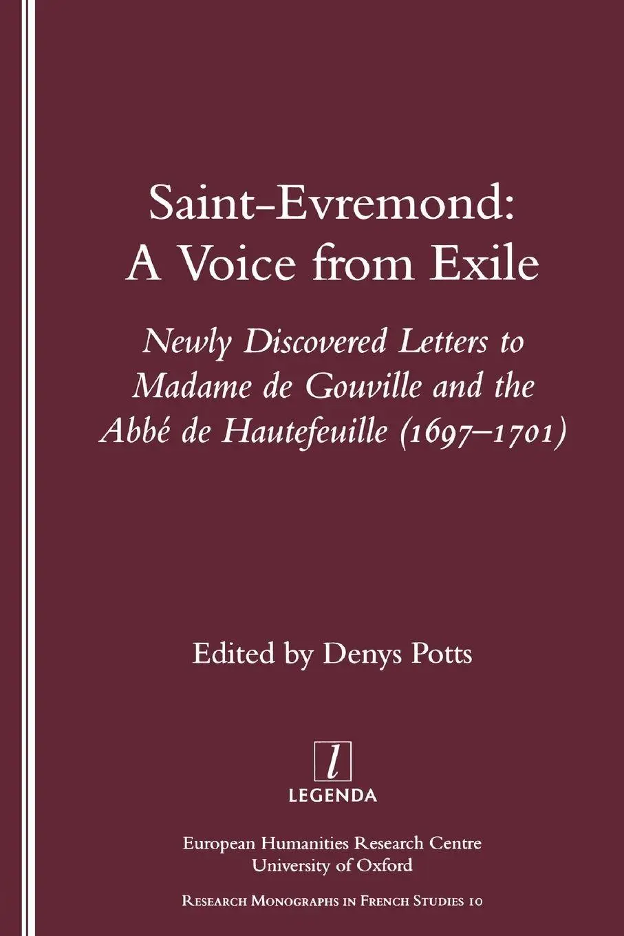 Cover: 9781900755504 | Saint-Evremond | Denys Potts | Taschenbuch | Englisch | 2001