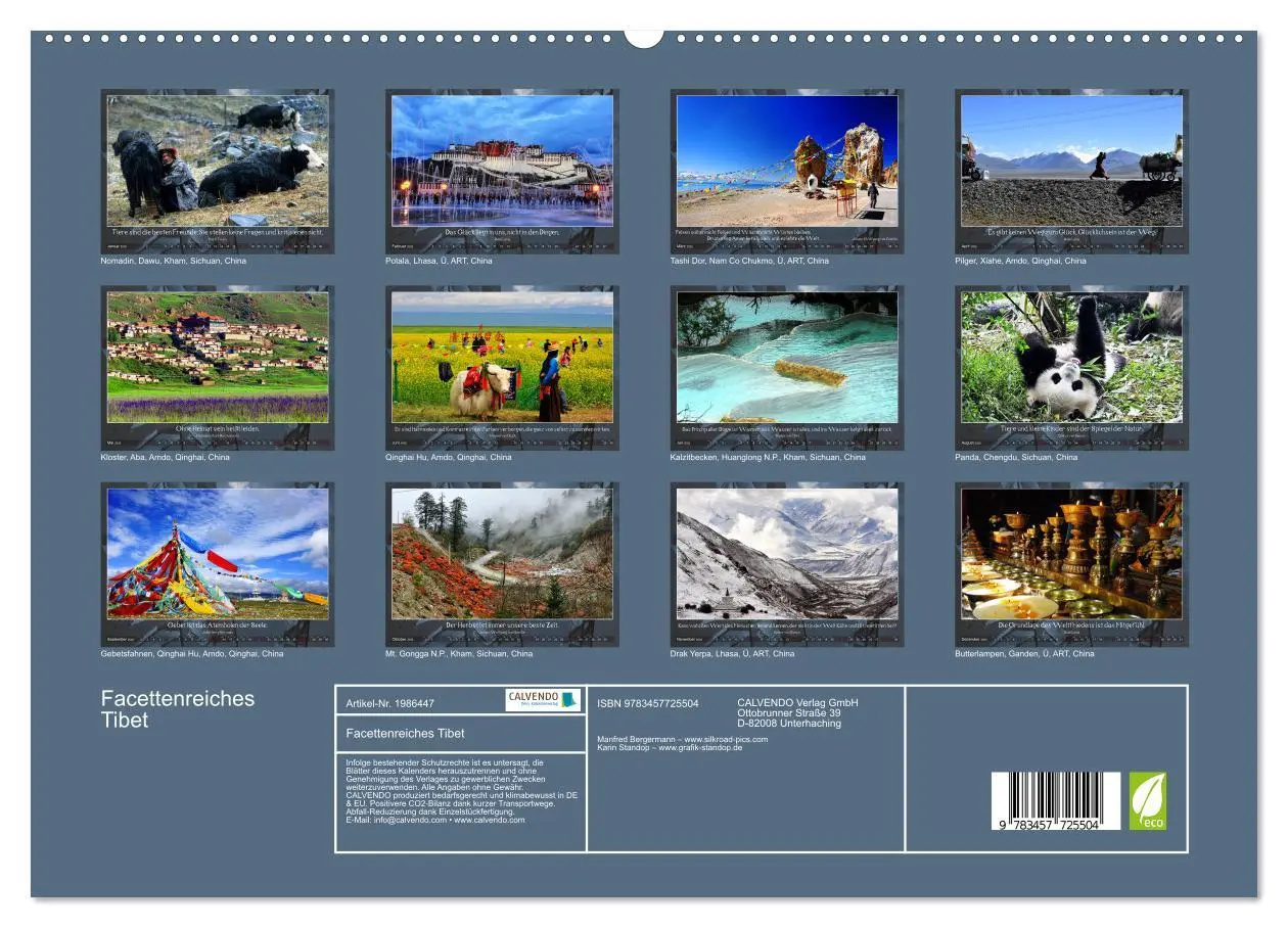 Bild: 9783457725504 | Facettenreiches Tibet (hochwertiger Premium Wandkalender 2026 DIN...