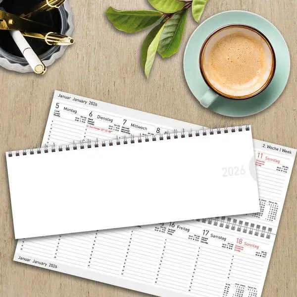 Bild: 9783731885504 | Tischkalender quer Classic Colourlux 2026 weiß | Verlag Korsch | 64 S.