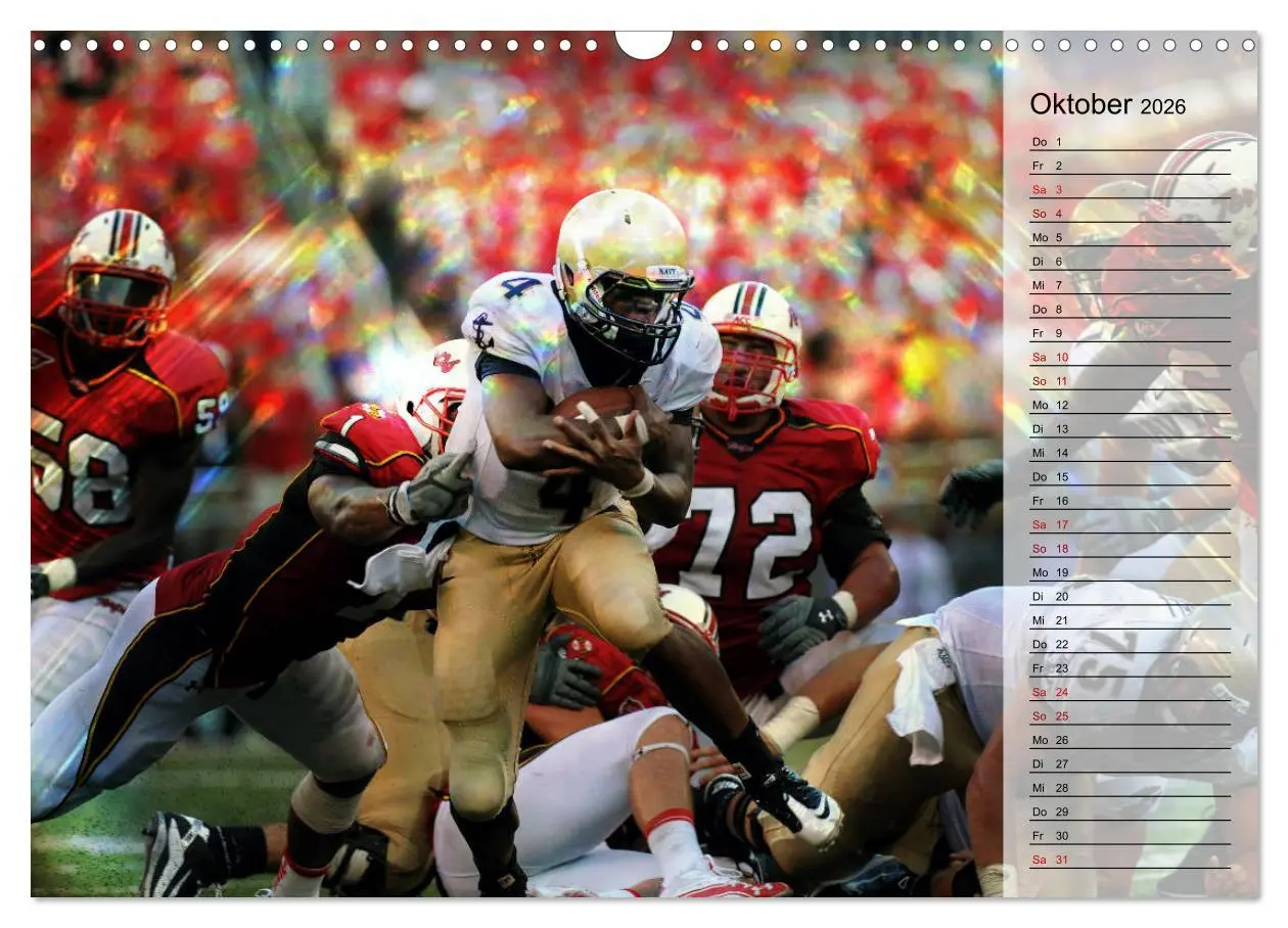 Bild: 9783457885604 | HEROES - American Football (Wandkalender 2026 DIN A3 quer),...