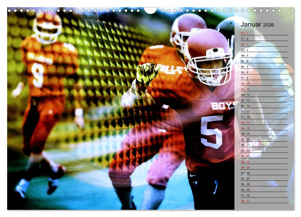 Bild: 9783457885604 | HEROES - American Football (Wandkalender 2026 DIN A3 quer),...