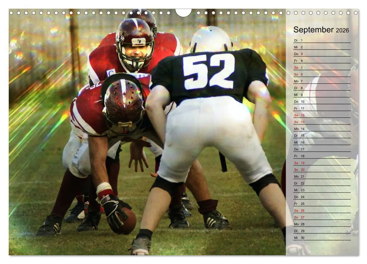 Bild: 9783457885604 | HEROES - American Football (Wandkalender 2026 DIN A3 quer),...