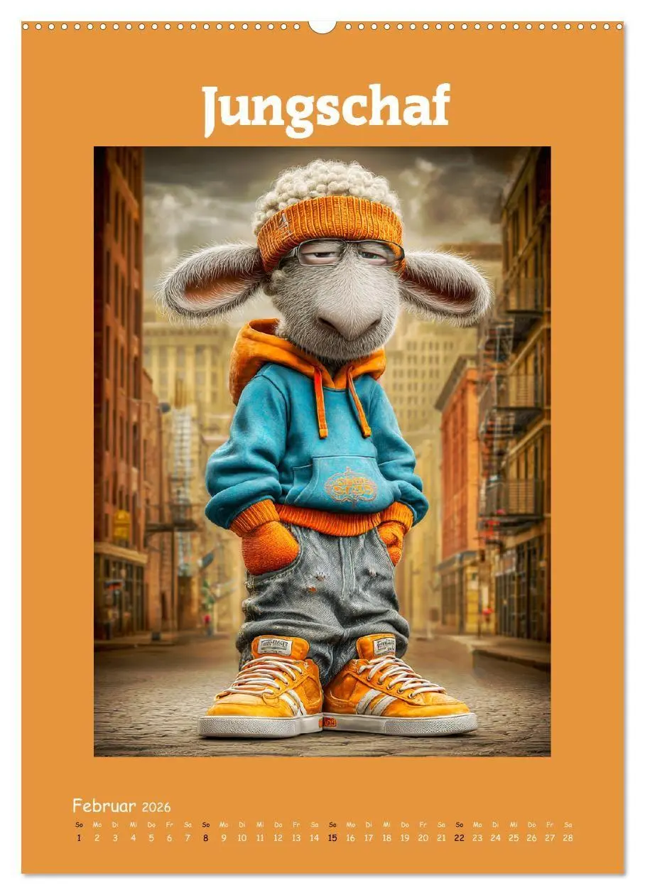 Bild: 9783516735604 | Schafwelt. Coole Schafe im Cartoon-Style (Wandkalender 2026 DIN A2...