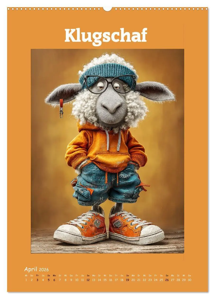 Bild: 9783516735604 | Schafwelt. Coole Schafe im Cartoon-Style (Wandkalender 2026 DIN A2...