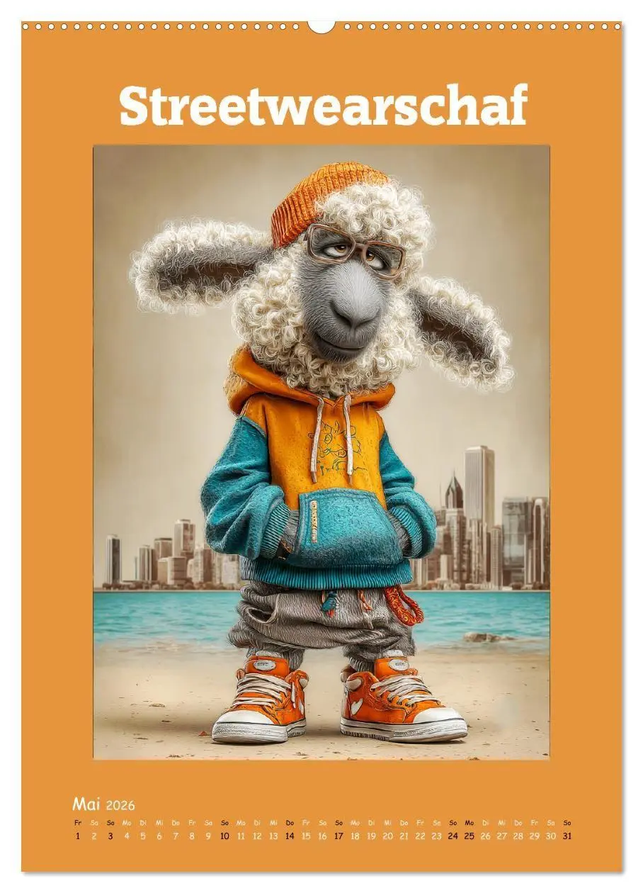 Bild: 9783516735604 | Schafwelt. Coole Schafe im Cartoon-Style (Wandkalender 2026 DIN A2...