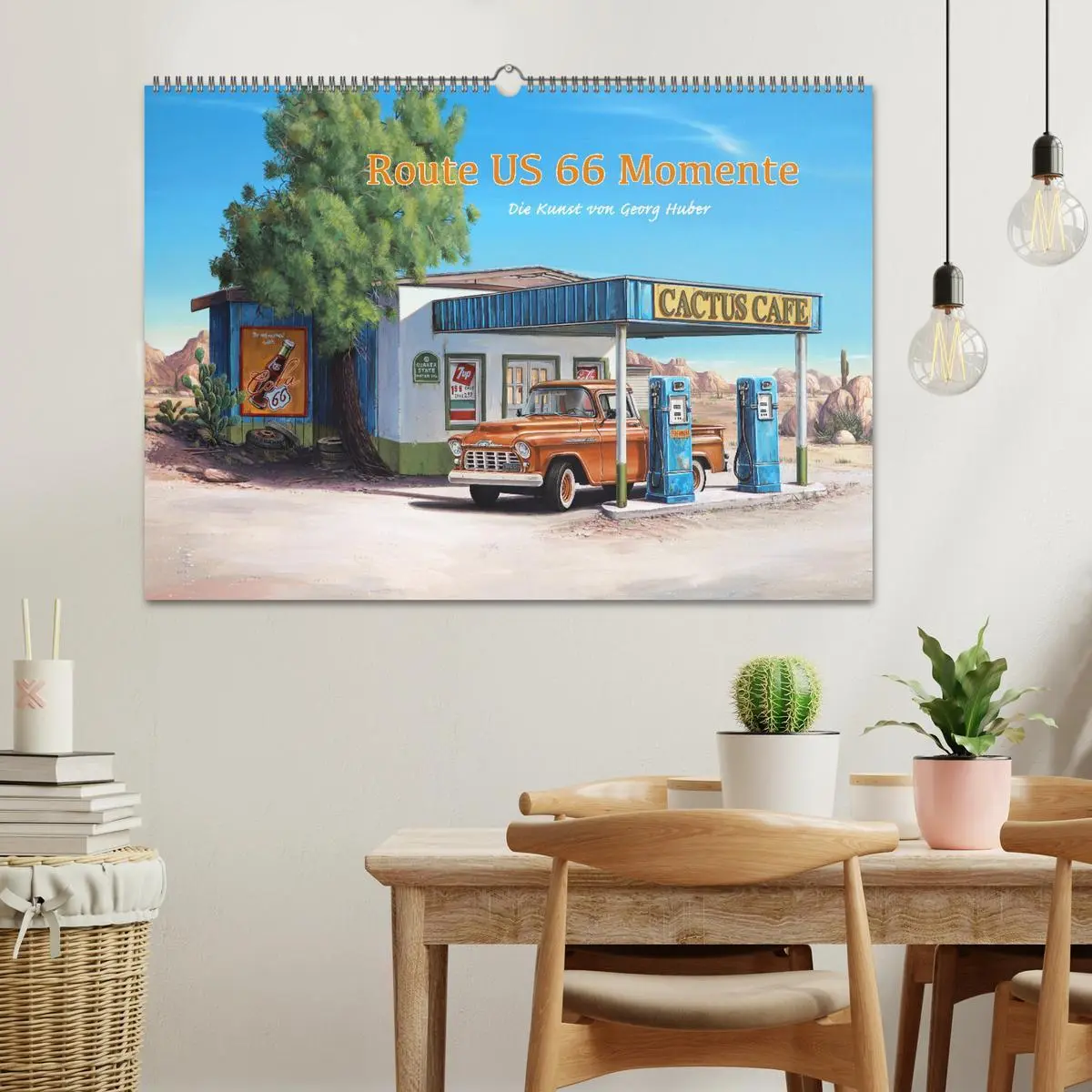 Bild: 9783457635704 | Route US 66 Momente Gemälde von Georg Huber (Wandkalender 2026 DIN...