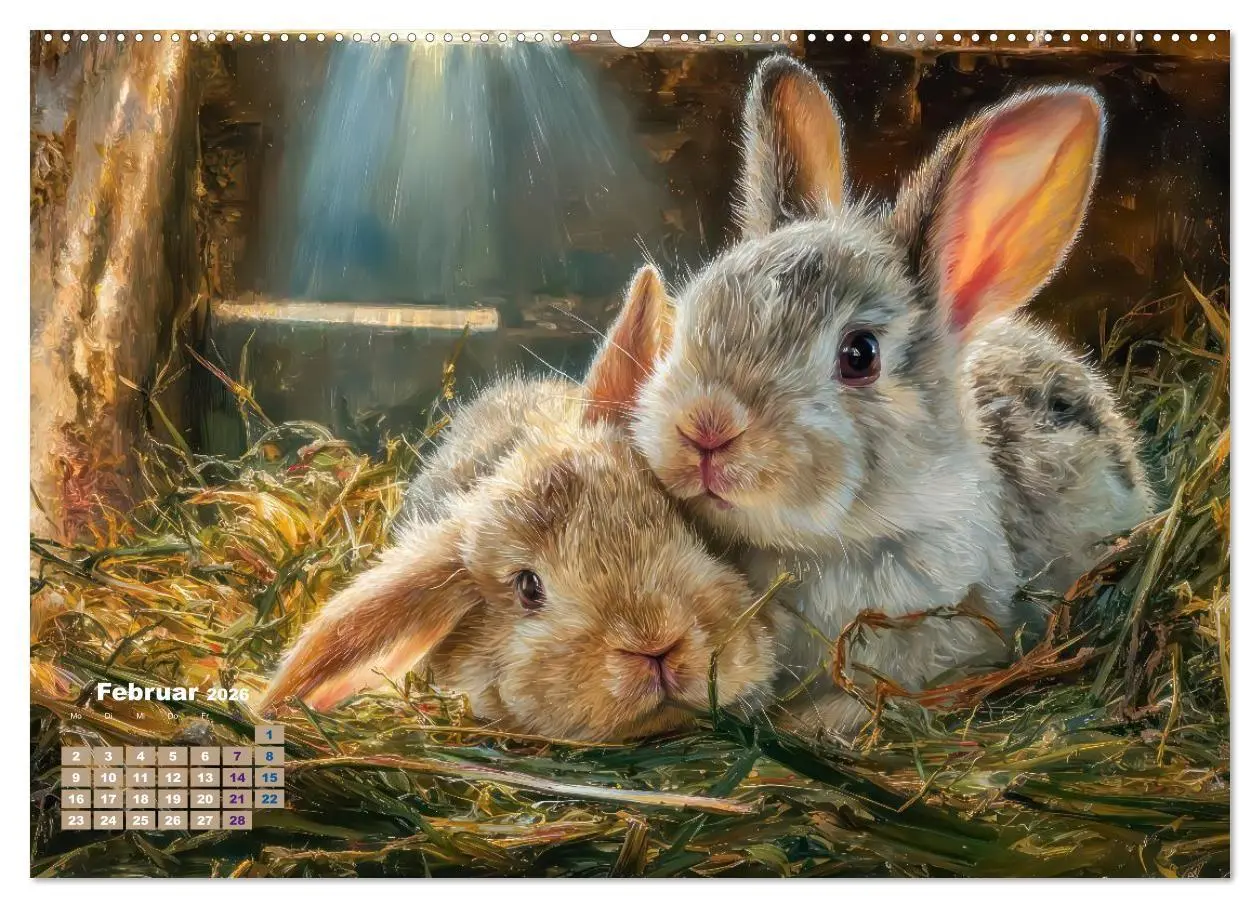 Bild: 9783516725704 | Kaninchenportraits - Szenen voller Charme (Wandkalender 2026 DIN A2...