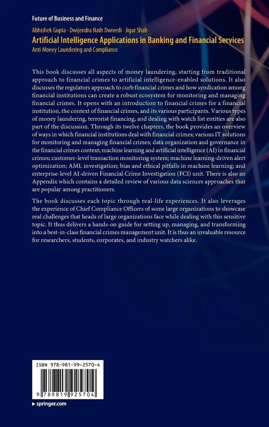 Rückseite: 9789819925704 | Artificial Intelligence Applications in Banking and Financial Services