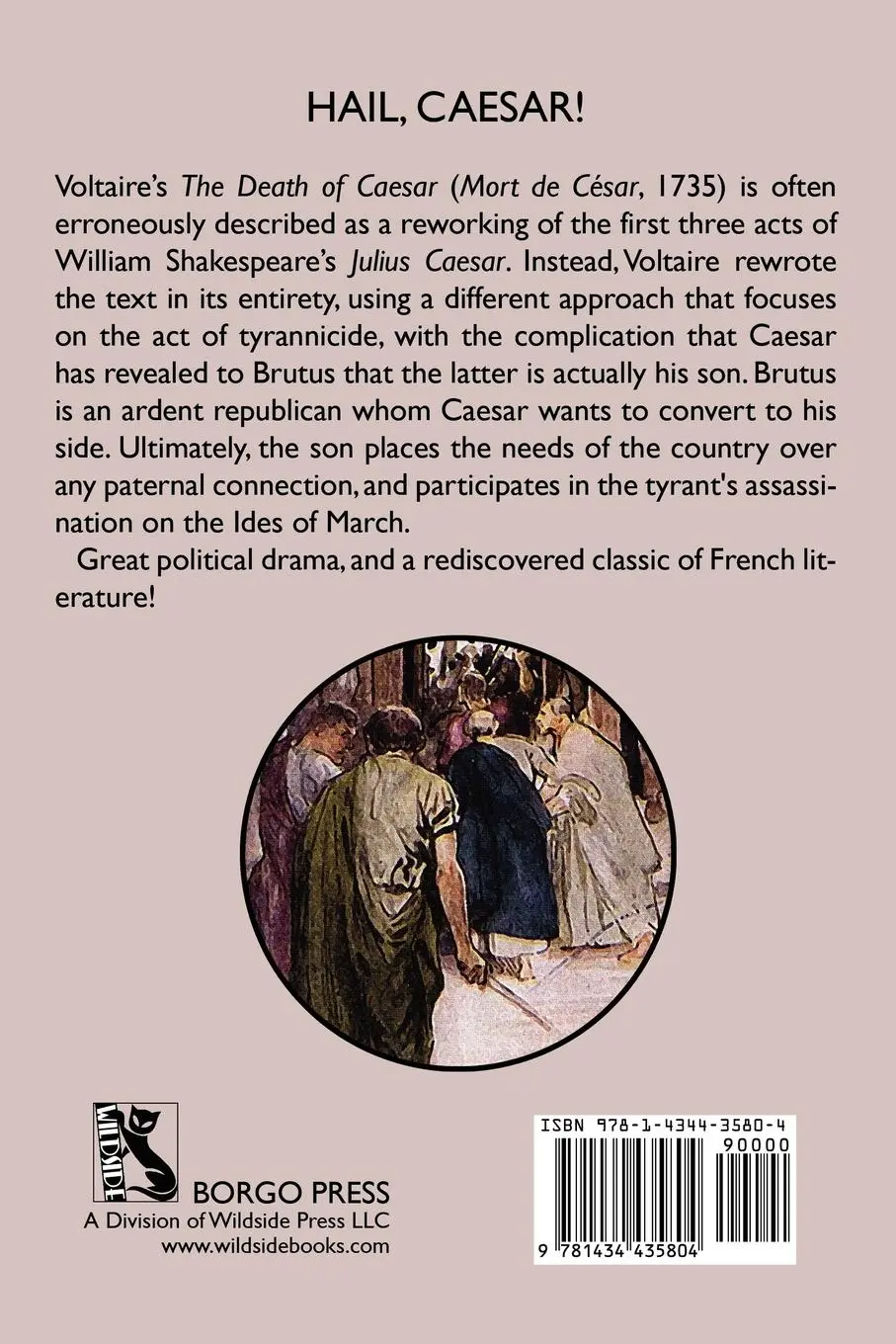 Rückseite: 9781434435804 | The Death of Caesar | A Play in Three Acts | Voltaire | Taschenbuch