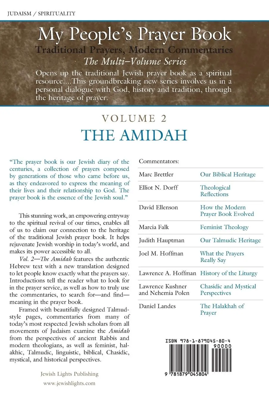 Rückseite: 9781879045804 | My People's Prayer Book Vol 2 | The Amidah | Buch | Englisch | 1998
