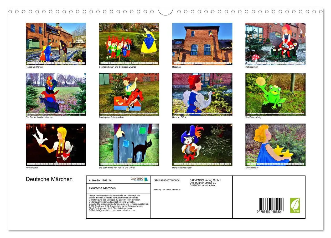 Bild: 9783457485804 | Deutsche Märchen (Wandkalender 2026 DIN A3 quer), CALVENDO...