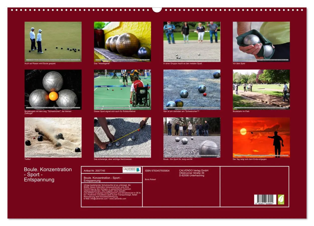 Bild: 9783457935804 | Boule. Konzentration - Sport - Entspannung (Wandkalender 2026 DIN...