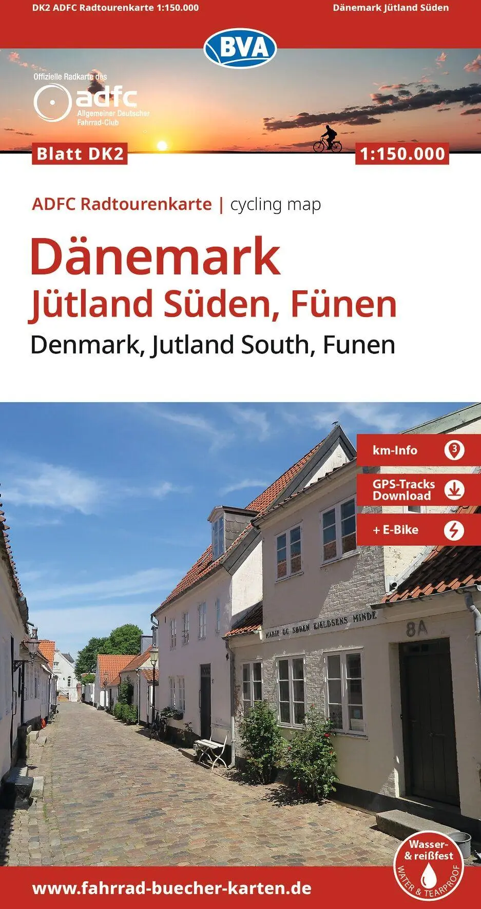 Cover: 9783991545804 | BVA ADFC Radtourenkarte Dänemark, Jütland Süden, Fünen/Denmark,...