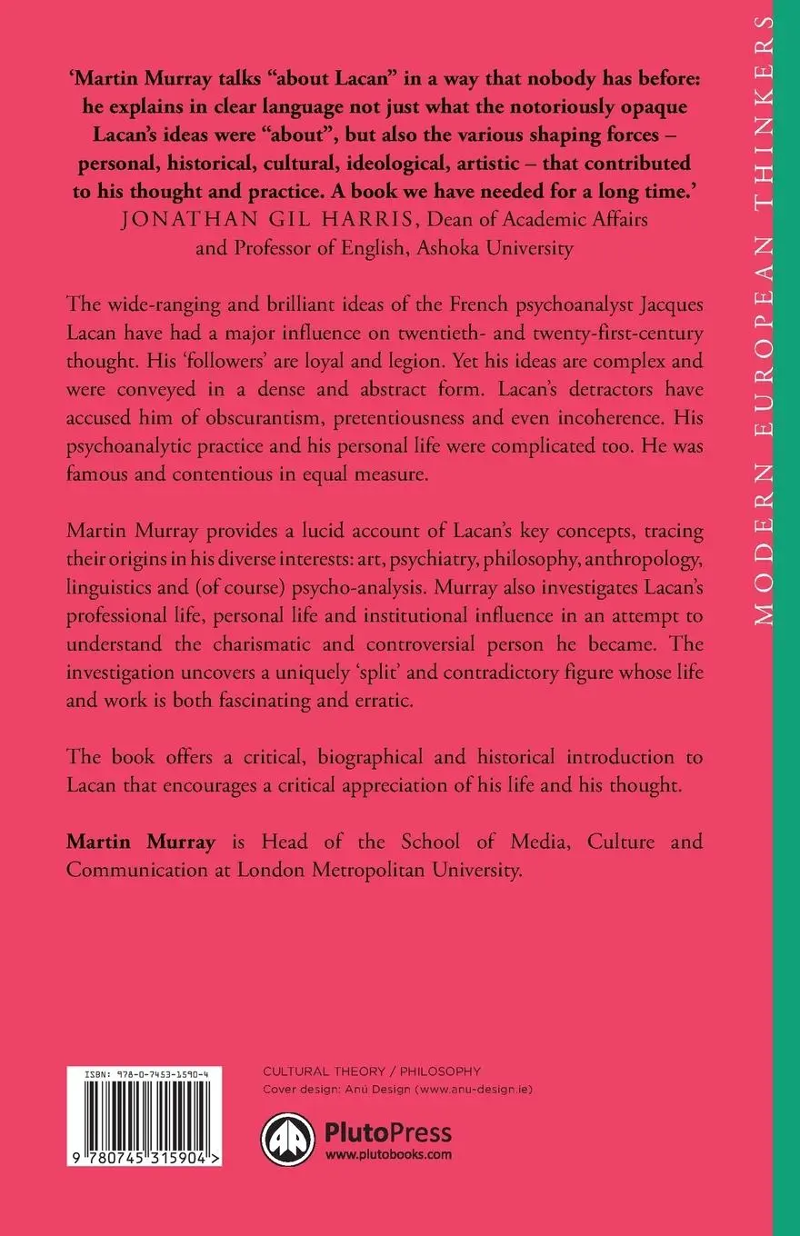 Rückseite: 9780745315904 | Jacques Lacan | A Critical Introduction | Martin Murray | Taschenbuch