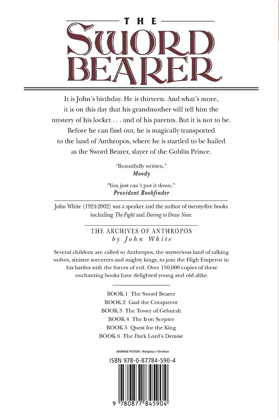 Rückseite: 9780877845904 | The Sword Bearer | John White | Taschenbuch | Englisch | 1986 | IVP