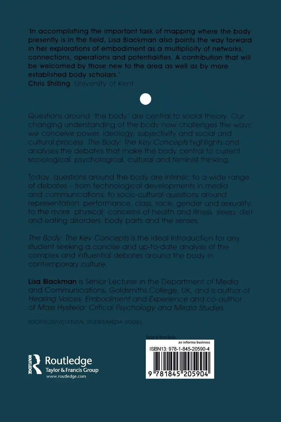Rückseite: 9781845205904 | The Body | The Key Concepts | Lisa Blackman | Taschenbuch | Englisch