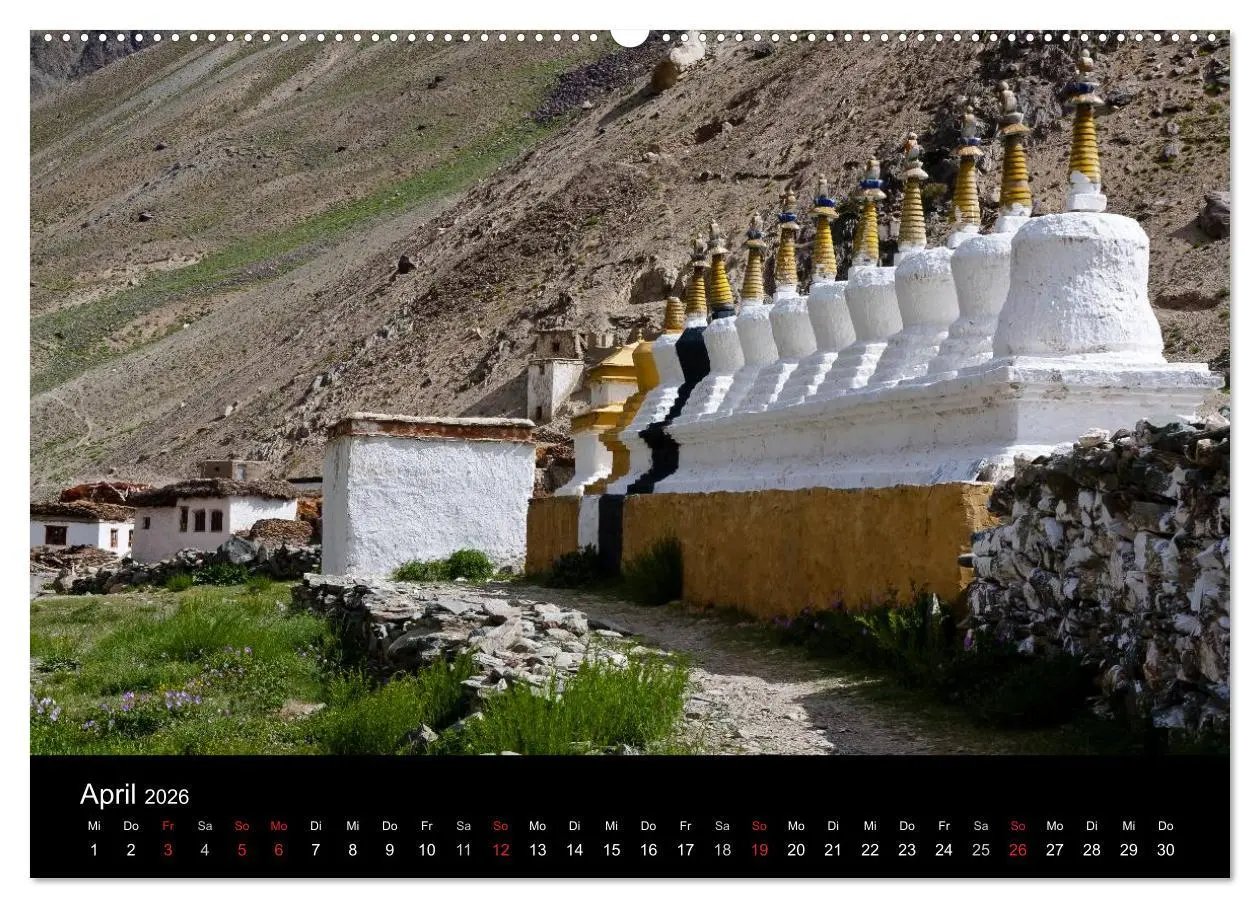 Bild: 9783516015904 | Buddhistische Chörten im Himalaya (Wandkalender 2026 DIN A2 quer),...