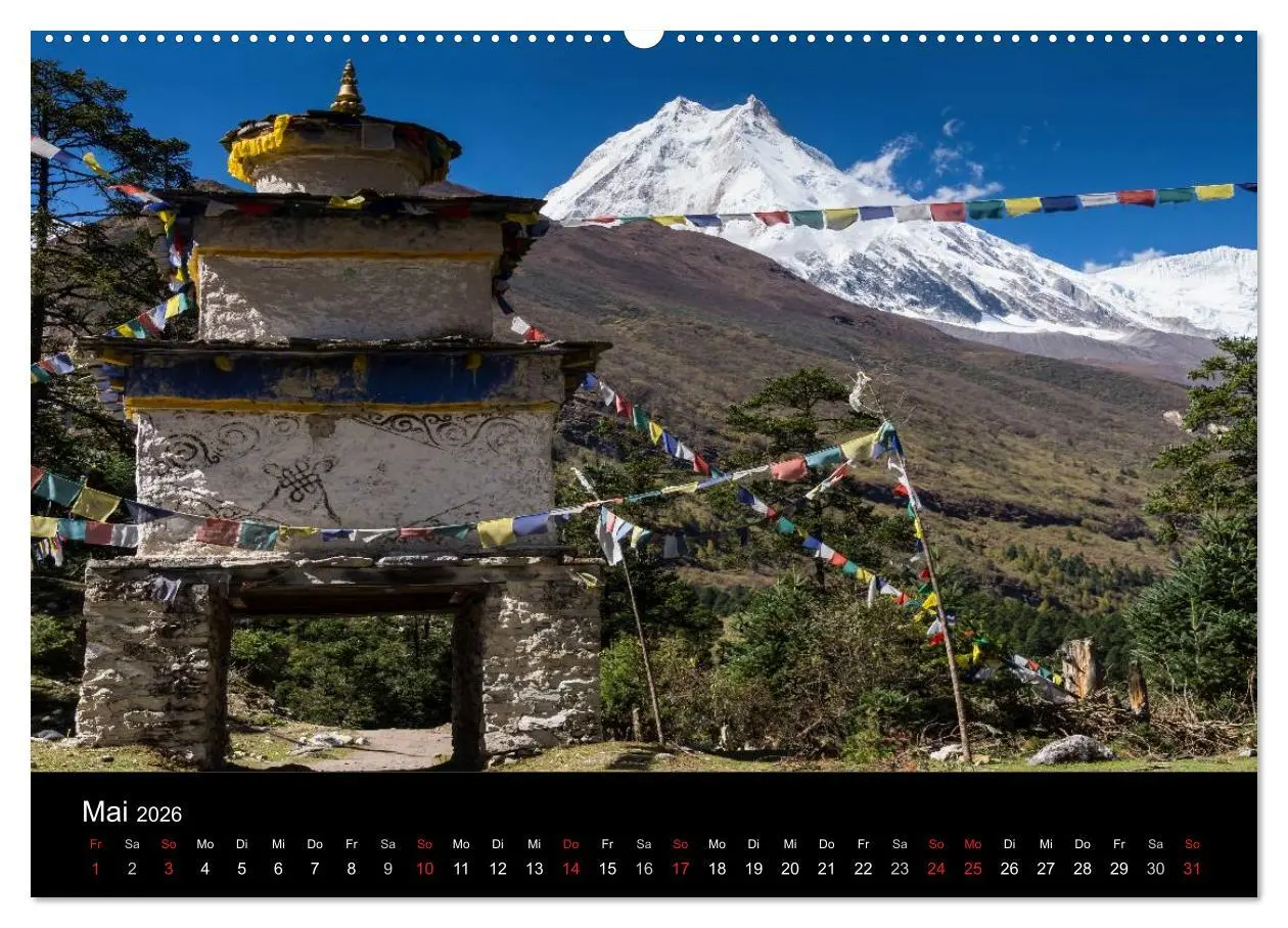 Bild: 9783516015904 | Buddhistische Chörten im Himalaya (Wandkalender 2026 DIN A2 quer),...