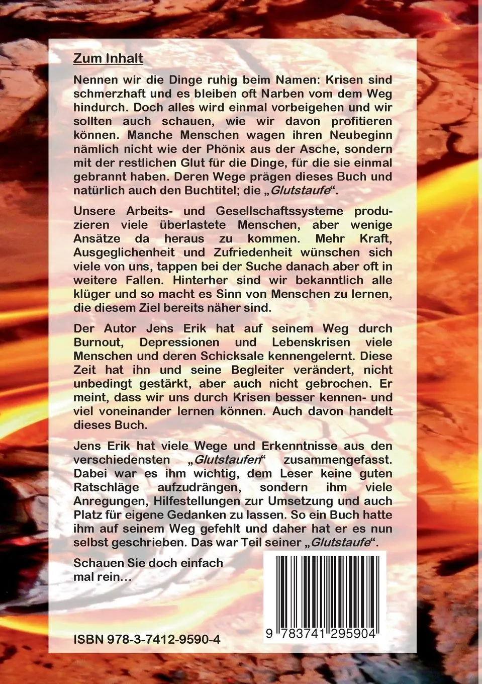 Rückseite: 9783741295904 | Glutstaufe | Jens Erik | Taschenbuch | 192 S. | Deutsch | 2016