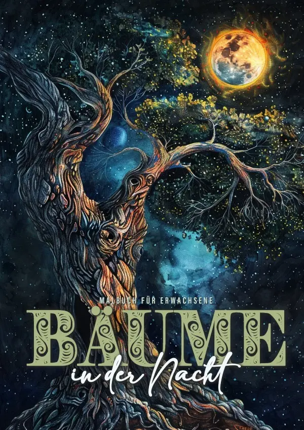 Cover: 9783759805904 | Bäume in der Nacht Malbuch für Erwachsene | Monsoon Publishing (u. a.)