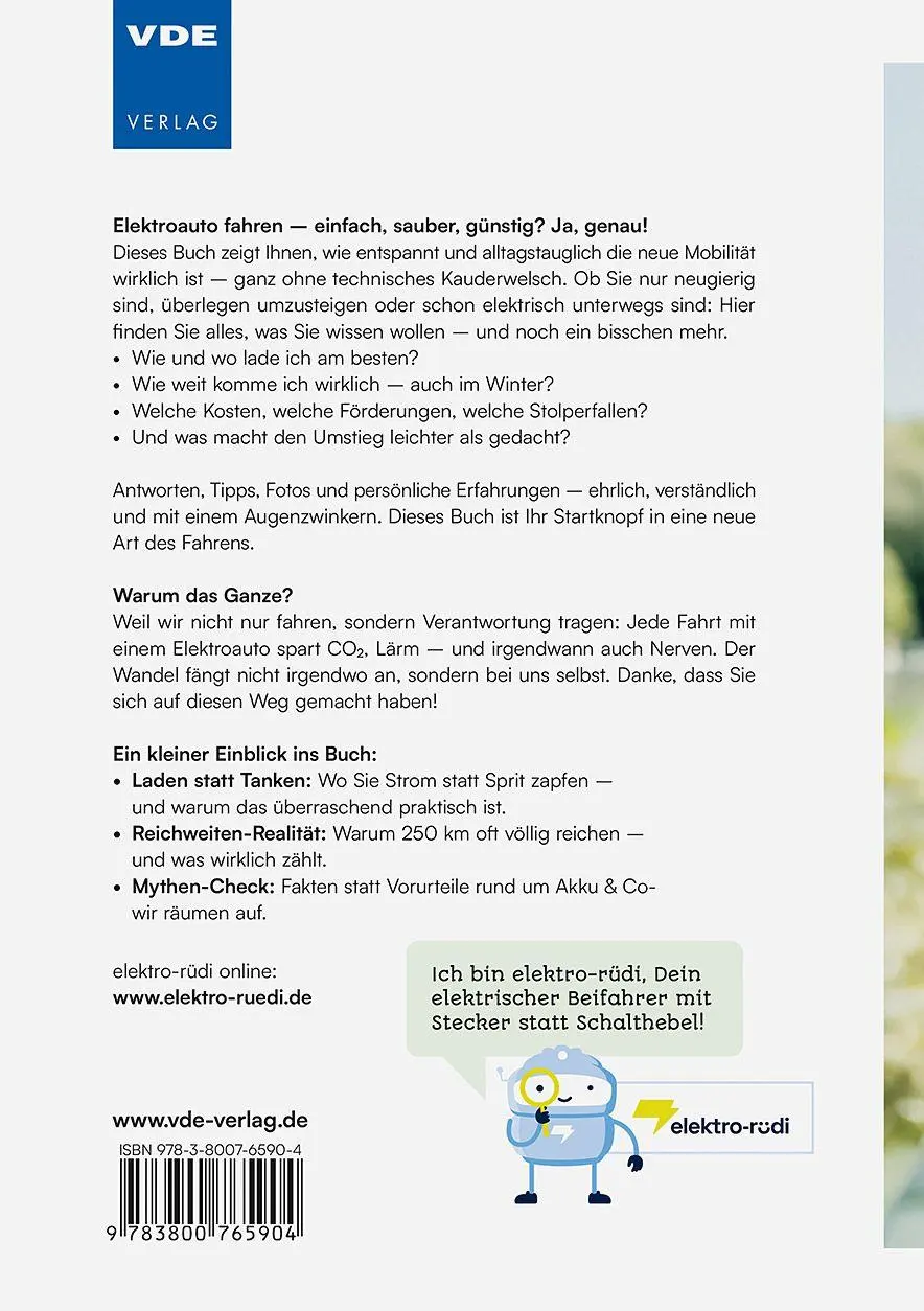 Rückseite: 9783800765904 | Elektroauto fahren | Ihr Wegweiser zur Elektromobilität | Taschenbuch
