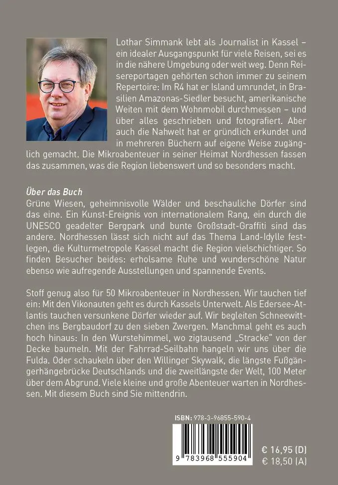 Rückseite: 9783968555904 | Nordhessen - HeimatMomente | Lothar Simmank | Taschenbuch | Deutsch