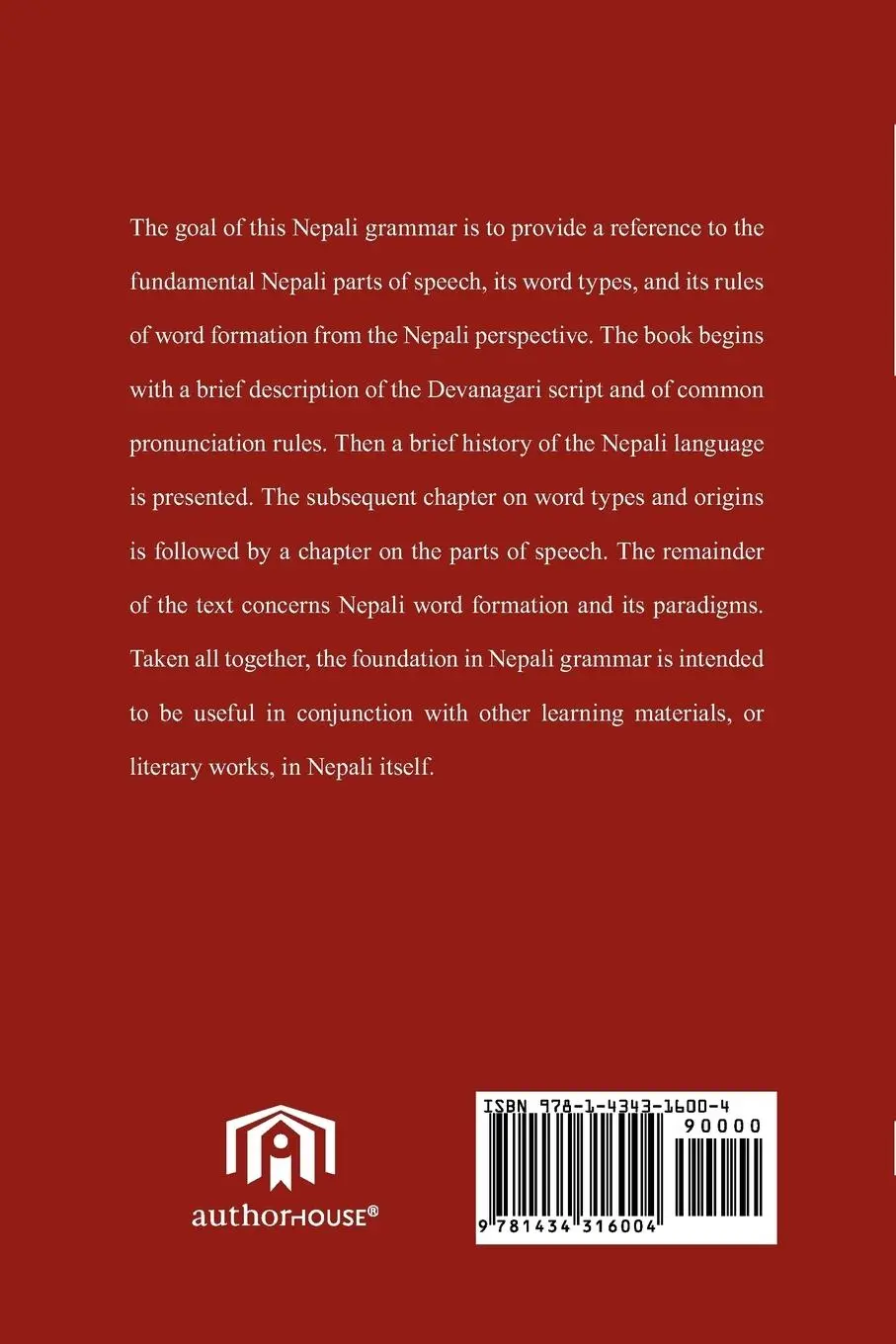 Rückseite: 9781434316004 | A Foundation In Nepali Grammar | Christopher Jay Manders | Taschenbuch