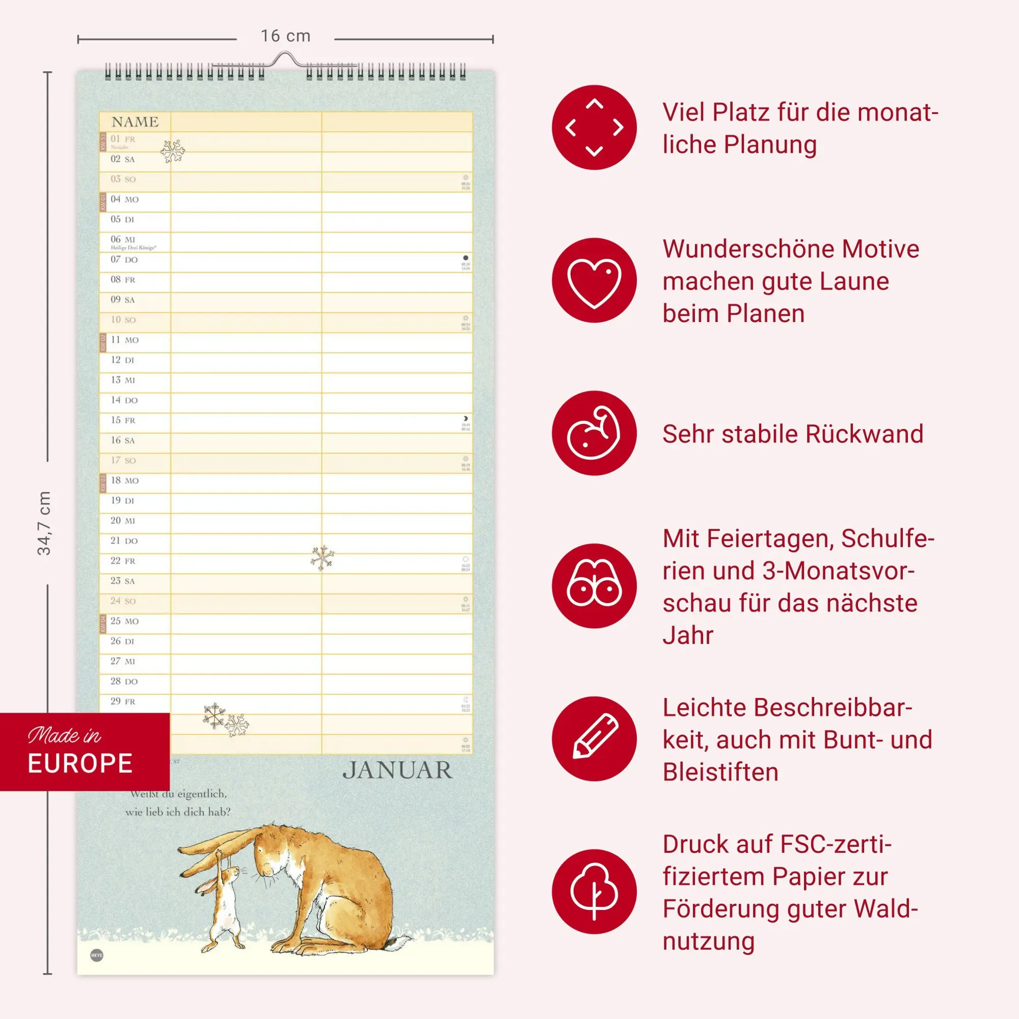 Bild: 9783756416004 | Weißt du eigentlich, wie lieb ich dich hab? Planer für zwei 2027