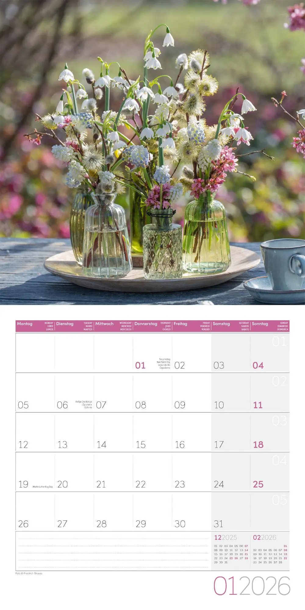 Bild: 9783838446004 | Blumenzauber Broschürenkalender 2026 - 30x30 - Art12 | GmbH | Kalender