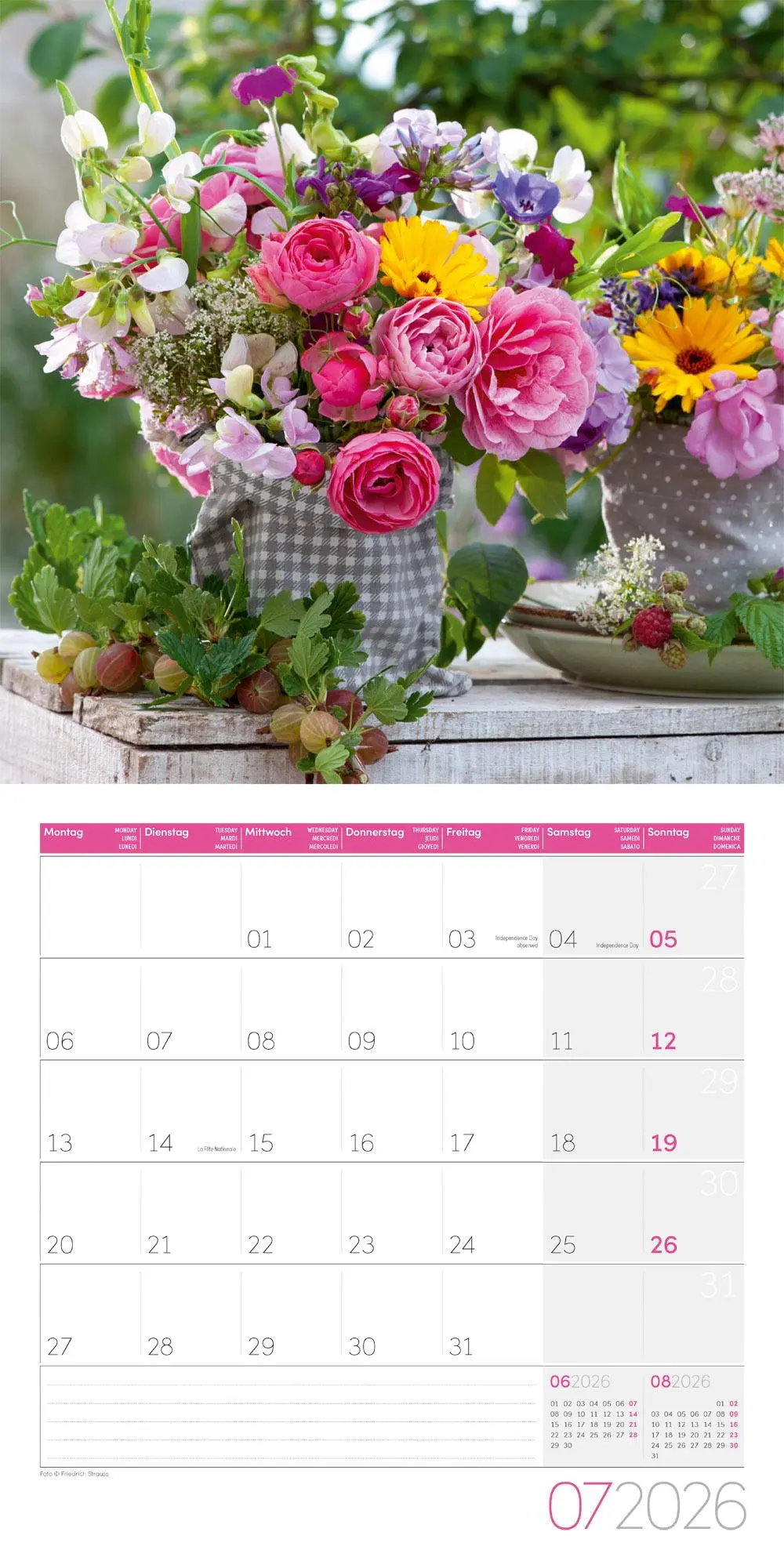 Bild: 9783838446004 | Blumenzauber Broschürenkalender 2026 - 30x30 - Art12 | GmbH | Kalender