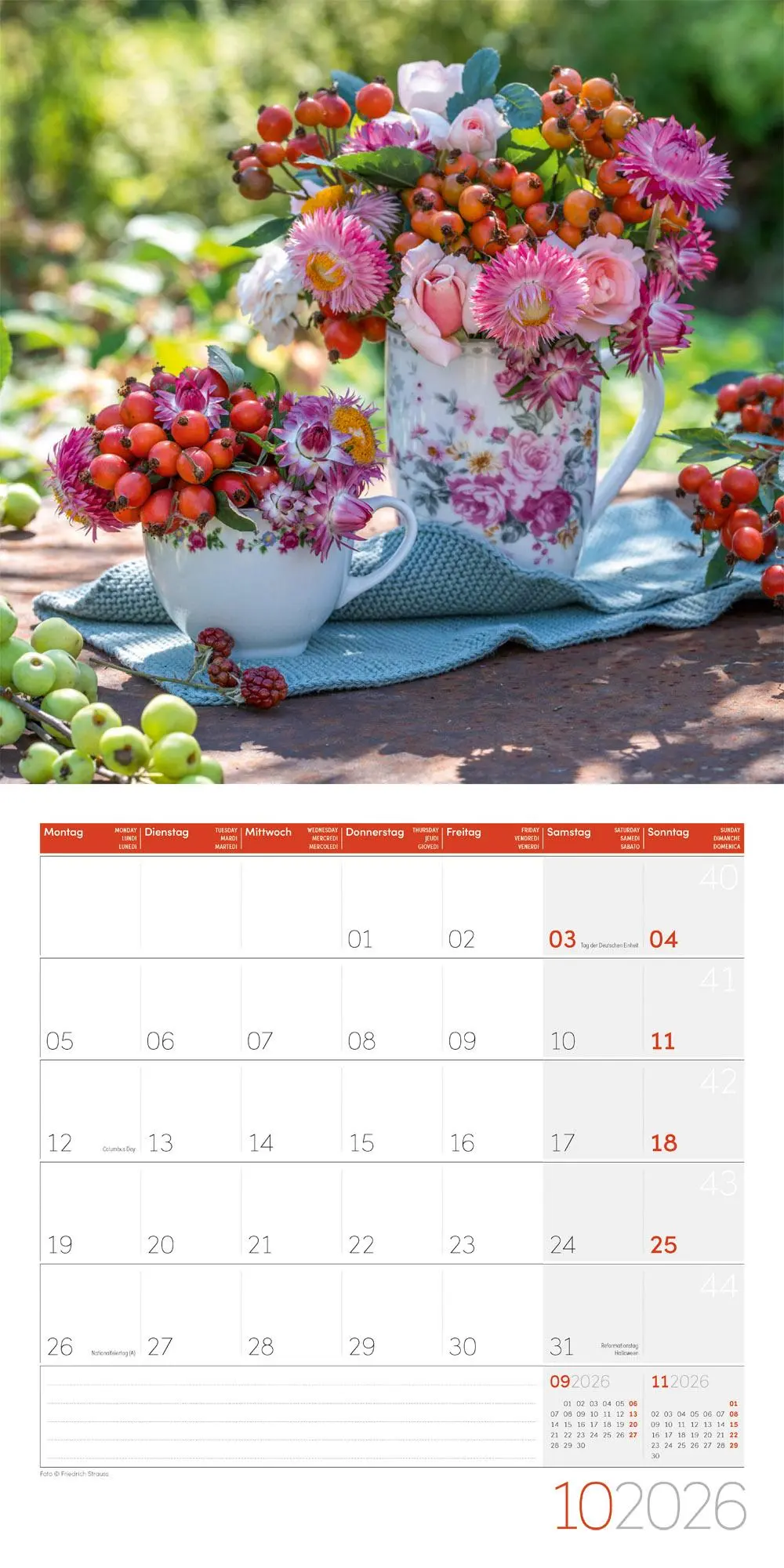 Bild: 9783838446004 | Blumenzauber Broschürenkalender 2026 - 30x30 - Art12 | GmbH | Kalender