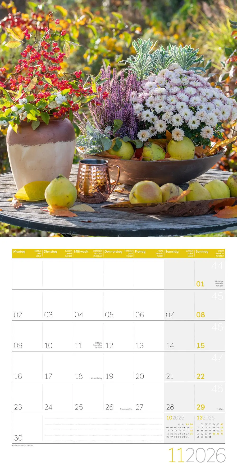 Bild: 9783838446004 | Blumenzauber Broschürenkalender 2026 - 30x30 - Art12 | GmbH | Kalender