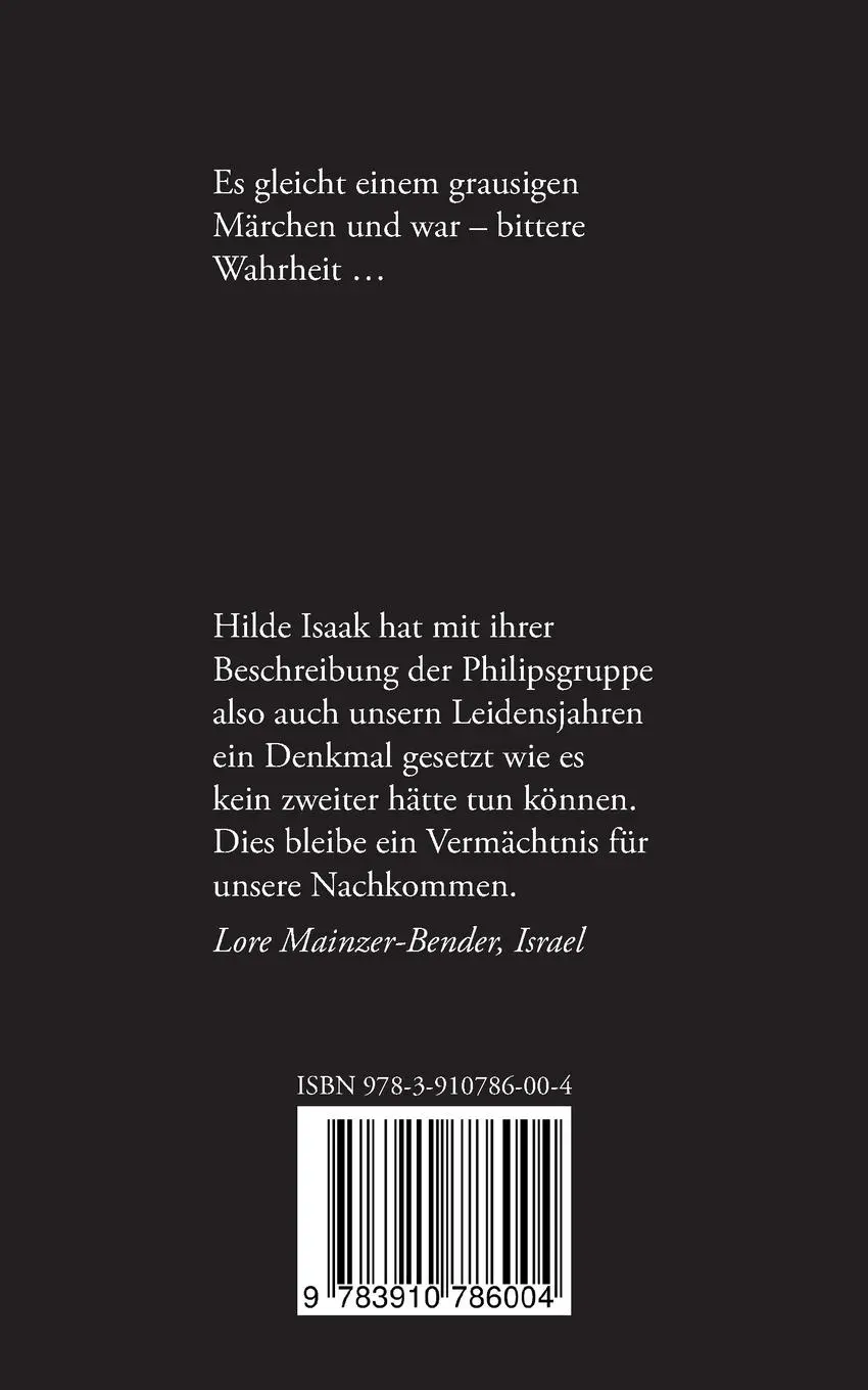 Rückseite: 9783910786004 | An Philips: Wir leben! | Hilde Isaak | Taschenbuch | Judaica | 232 S.