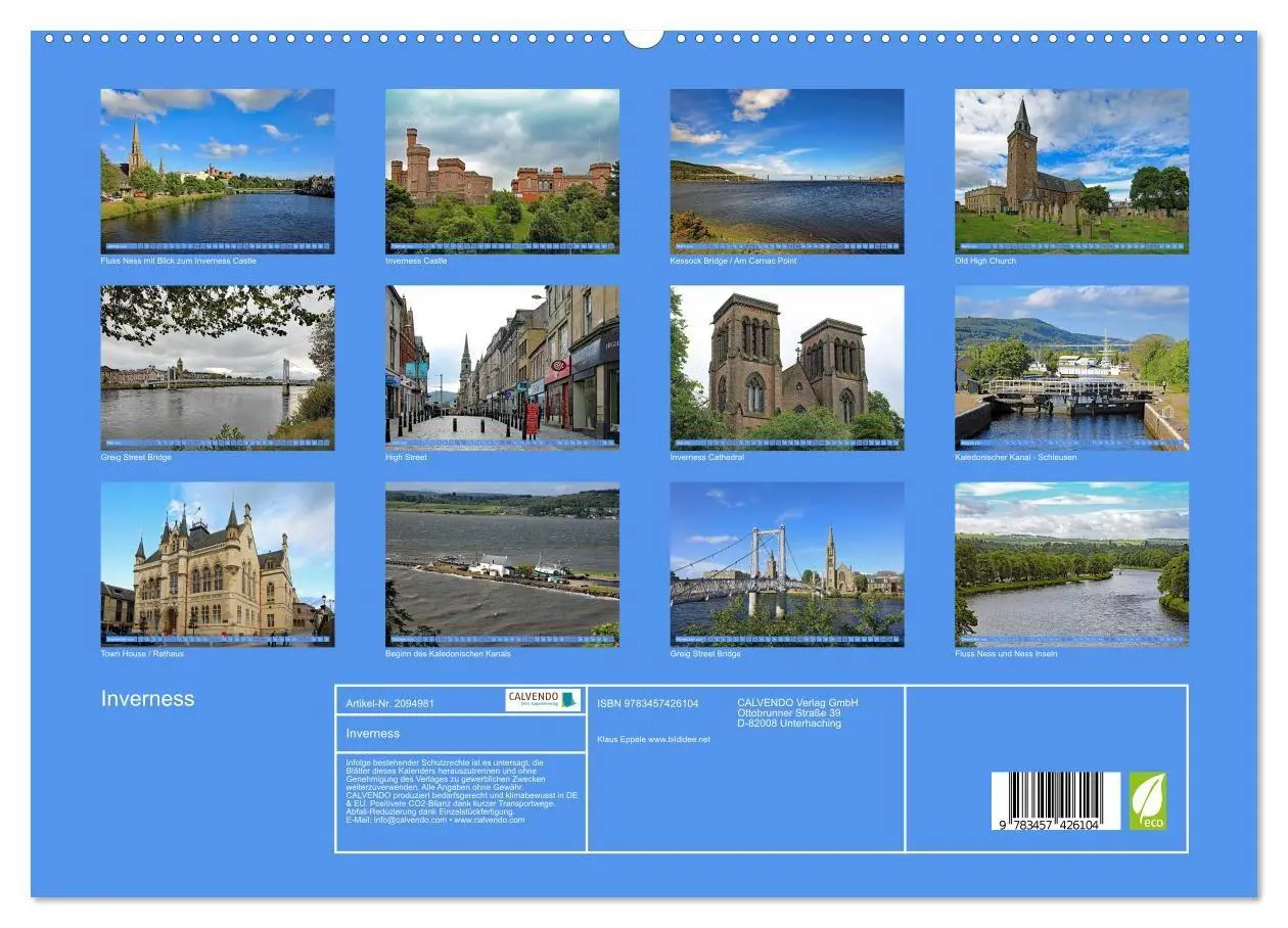 Bild: 9783457426104 | Inverness (hochwertiger Premium Wandkalender 2026 DIN A2 quer),...