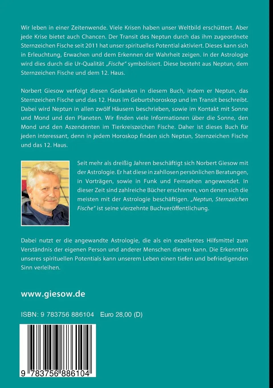 Rückseite: 9783756886104 | Neptun und Sternzeichen Fische | in Astrologie und Horoskop | Giesow