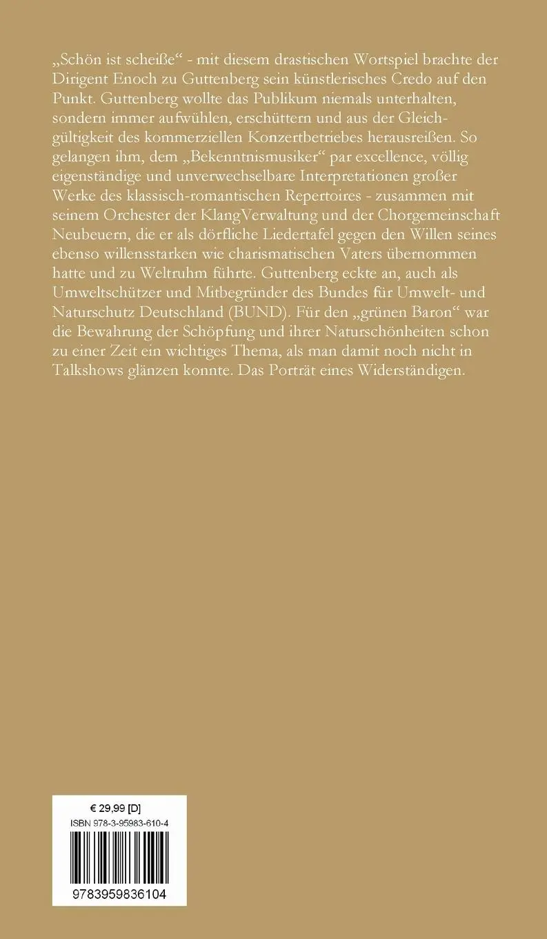 Rückseite: 9783959836104 | Musizieren gegen den Untergang | Georg Etscheit | Buch | 264 S. | 2020