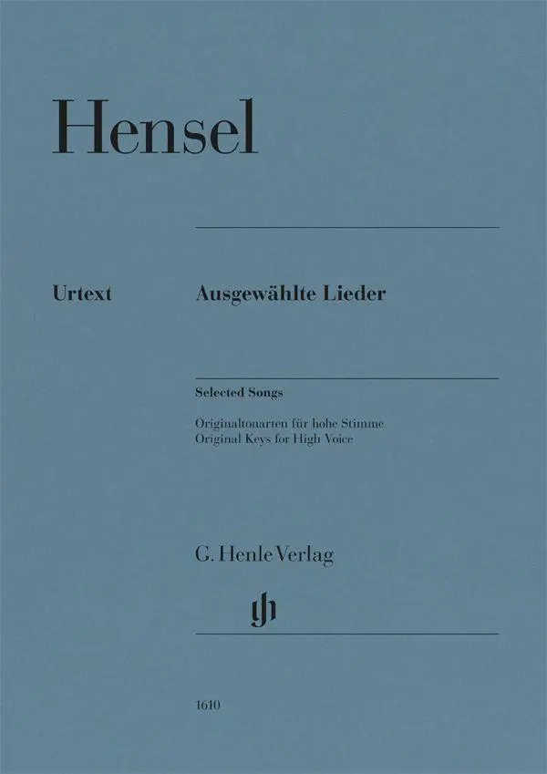 Cover: 9790201816104 | Fanny Hensel - Ausgewählte Lieder | Besetzung: Singstimme und Klavier