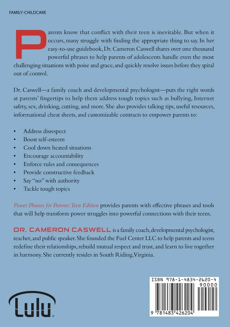 Rückseite: 9781483426204 | Power Phrases for Parents | Teen Edition | Cameron L. Caswell | Buch