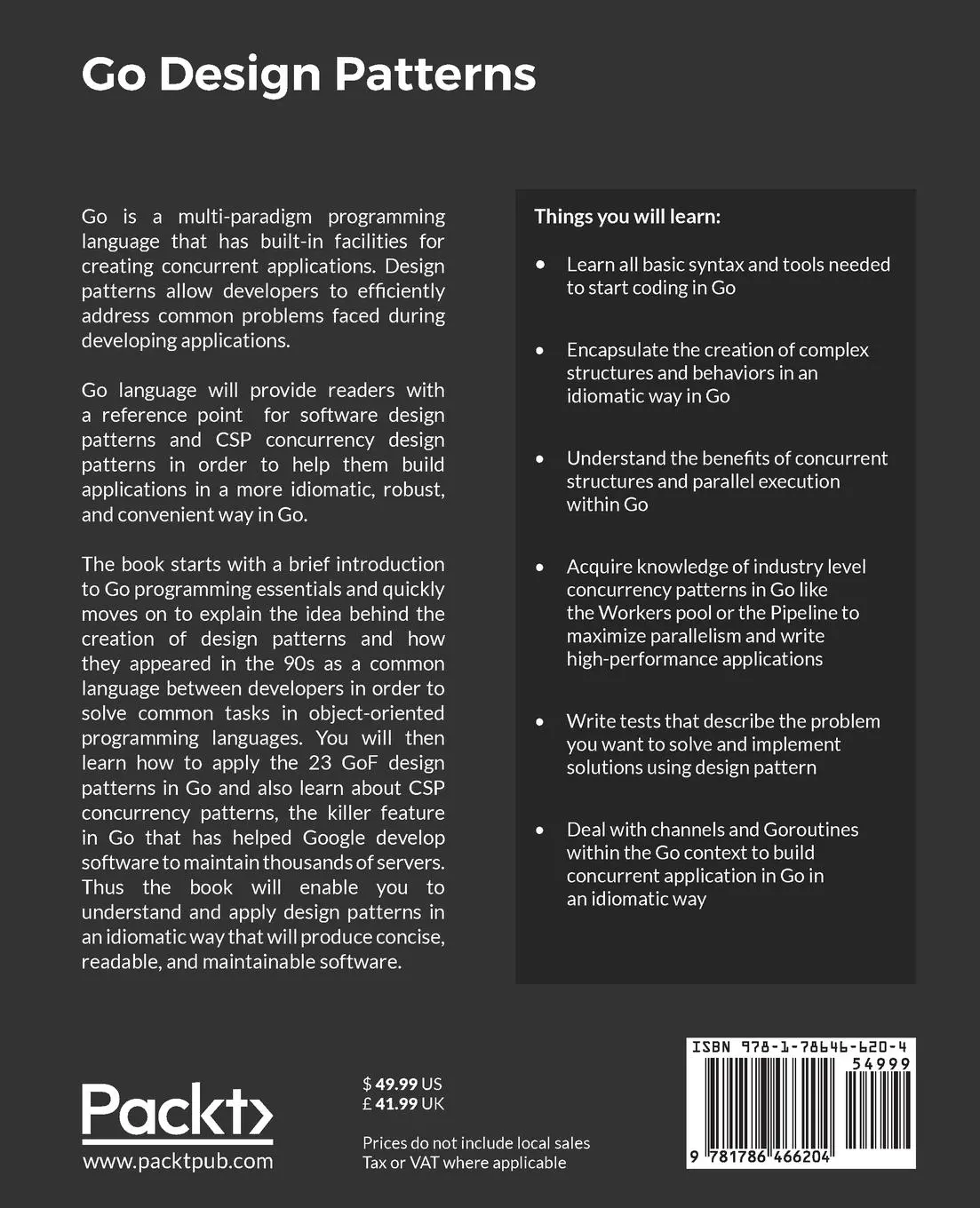 Rückseite: 9781786466204 | Go Design Patterns | Mario Castro Contreras | Taschenbuch | Englisch