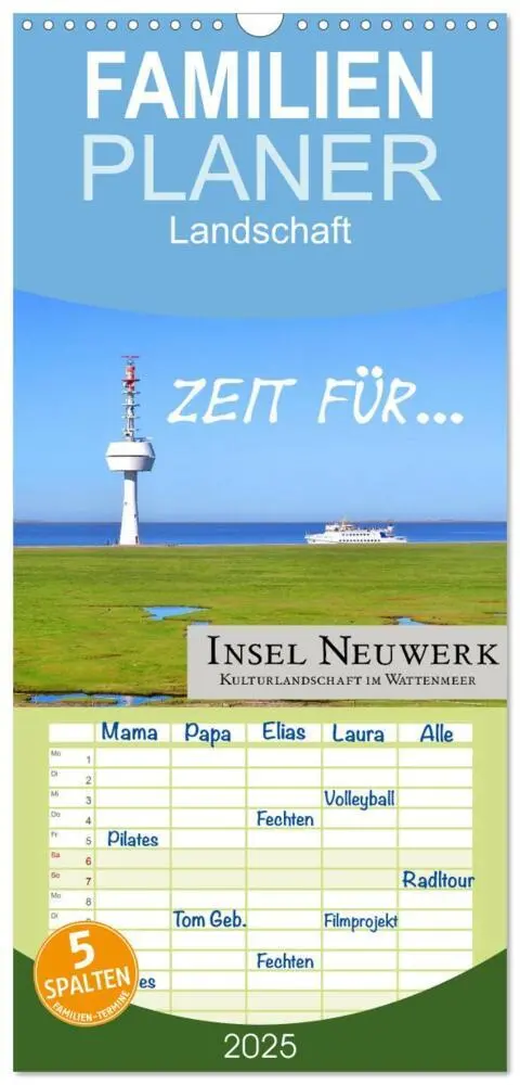 Cover: 9783457106204 | Familienplaner 2025 - Zeit für... Insel Neuwerk - Kulturlandschaft...