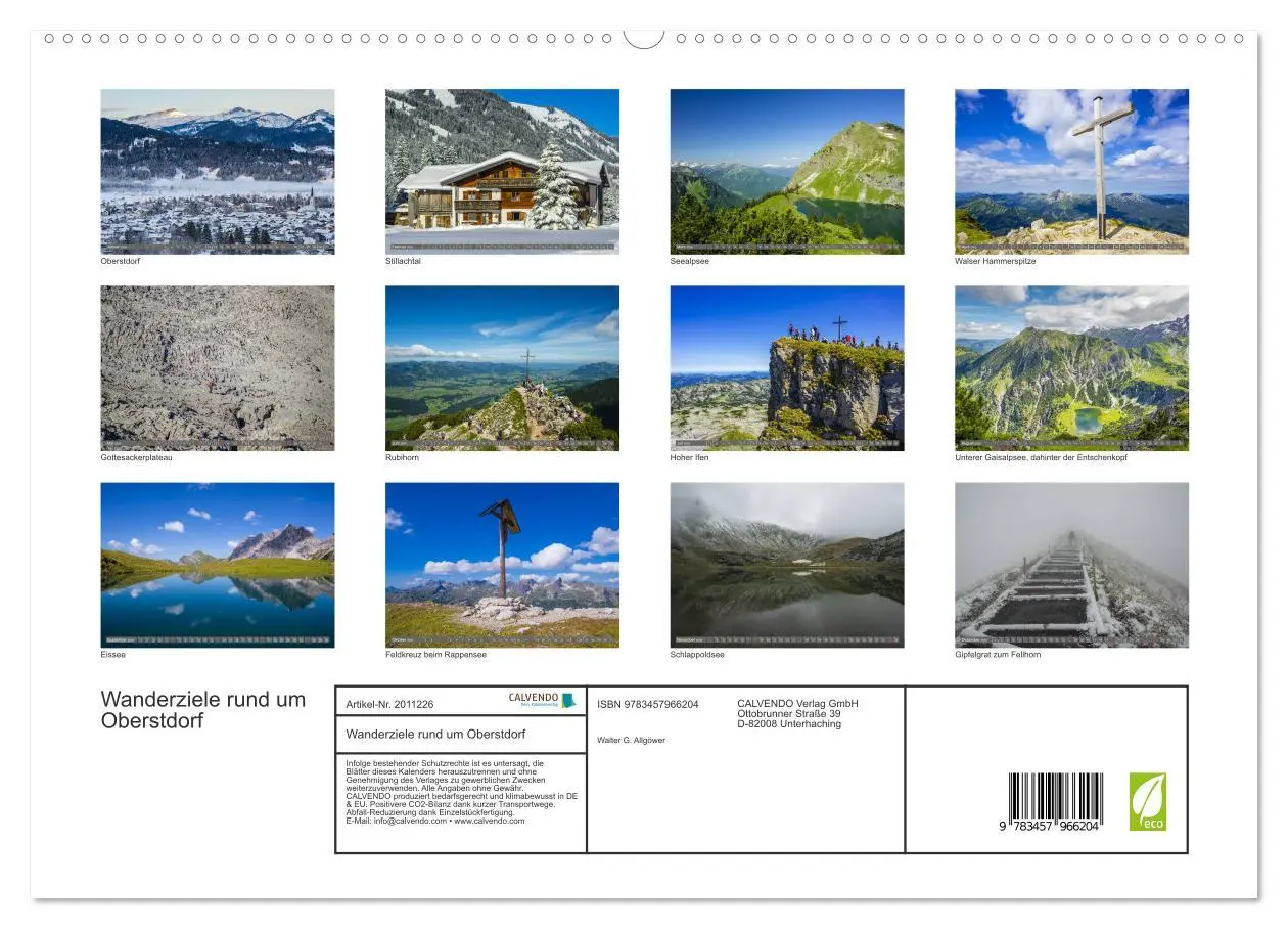 Bild: 9783457966204 | Wanderziele rund um Oberstdorf (hochwertiger Premium Wandkalender...
