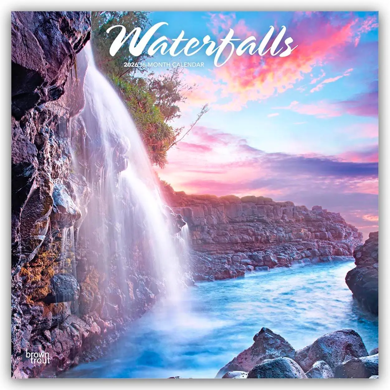 Cover: 9798330706204 | Waterfalls - Wasserfälle 2026 - 16-Monatskalender | Publishers | 13 S.