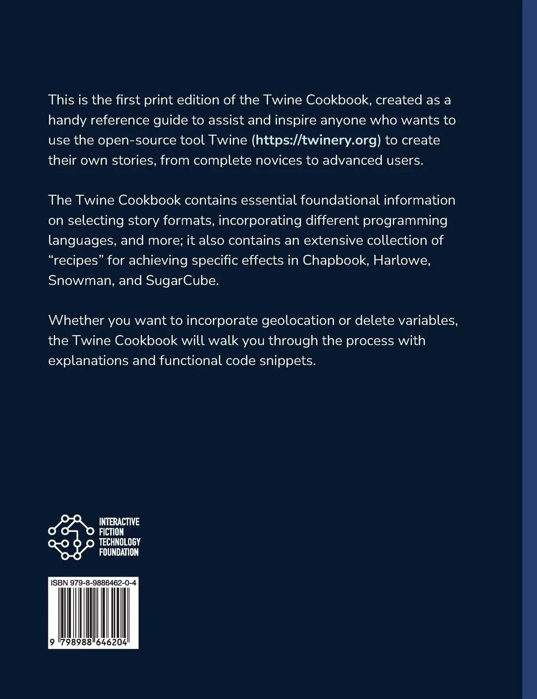 Rückseite: 9798988646204 | The Twine Cookbook | Daniel Cox (u. a.) | Taschenbuch | Englisch