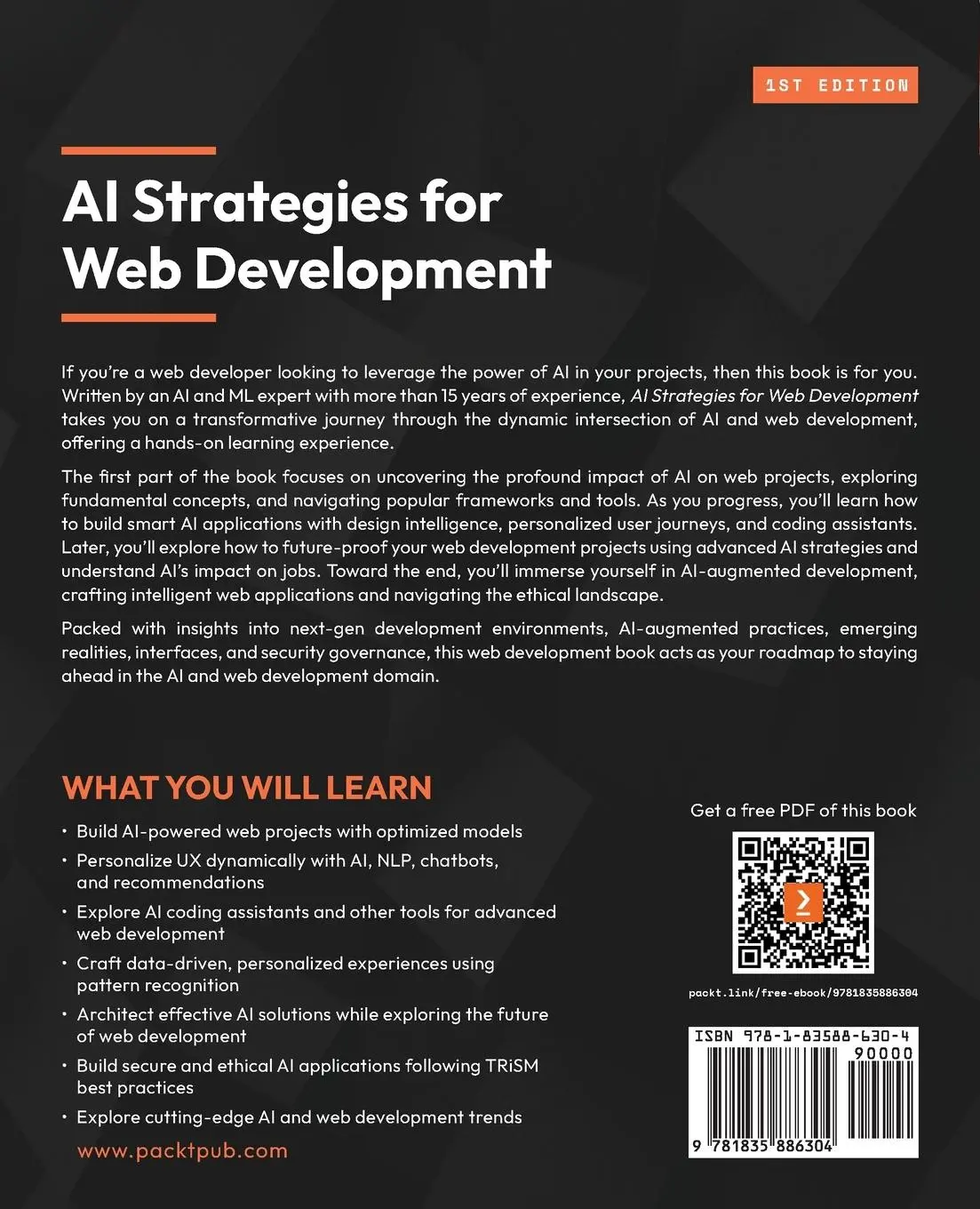 Rückseite: 9781835886304 | AI Strategies for Web Development | Anderson Soares Furtado Oliveira