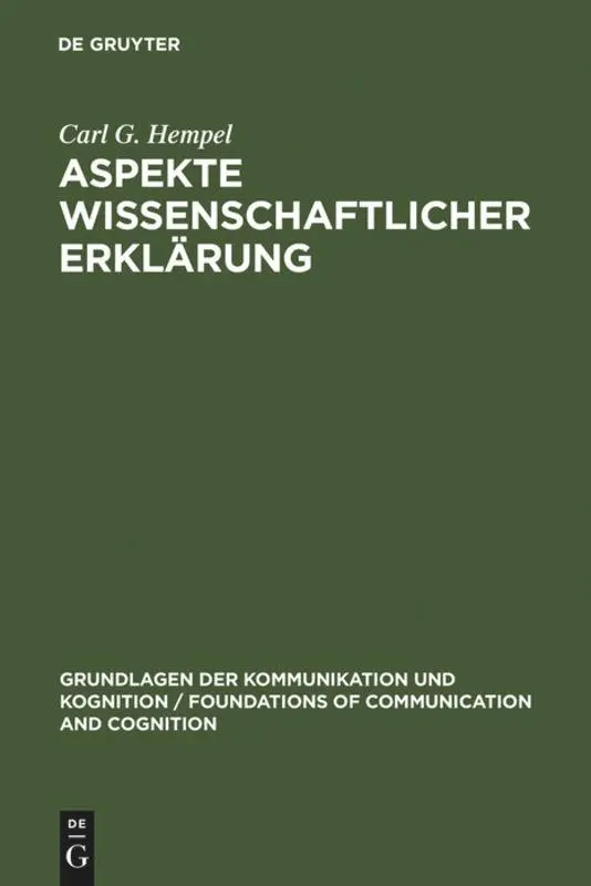 Cover: 9783110046304 | Aspekte wissenschaftlicher Erklärung | Carl G. Hempel | Buch | IX